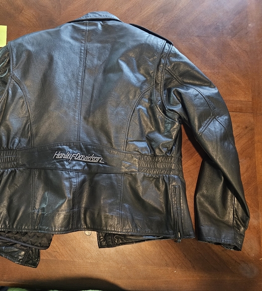 Harley-Davidson Black Leather Motorcycle Jacket - Picture 4 of 5